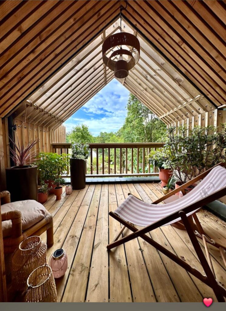 terrasse privative chambre cocooning maison de vacances confort et bien-être