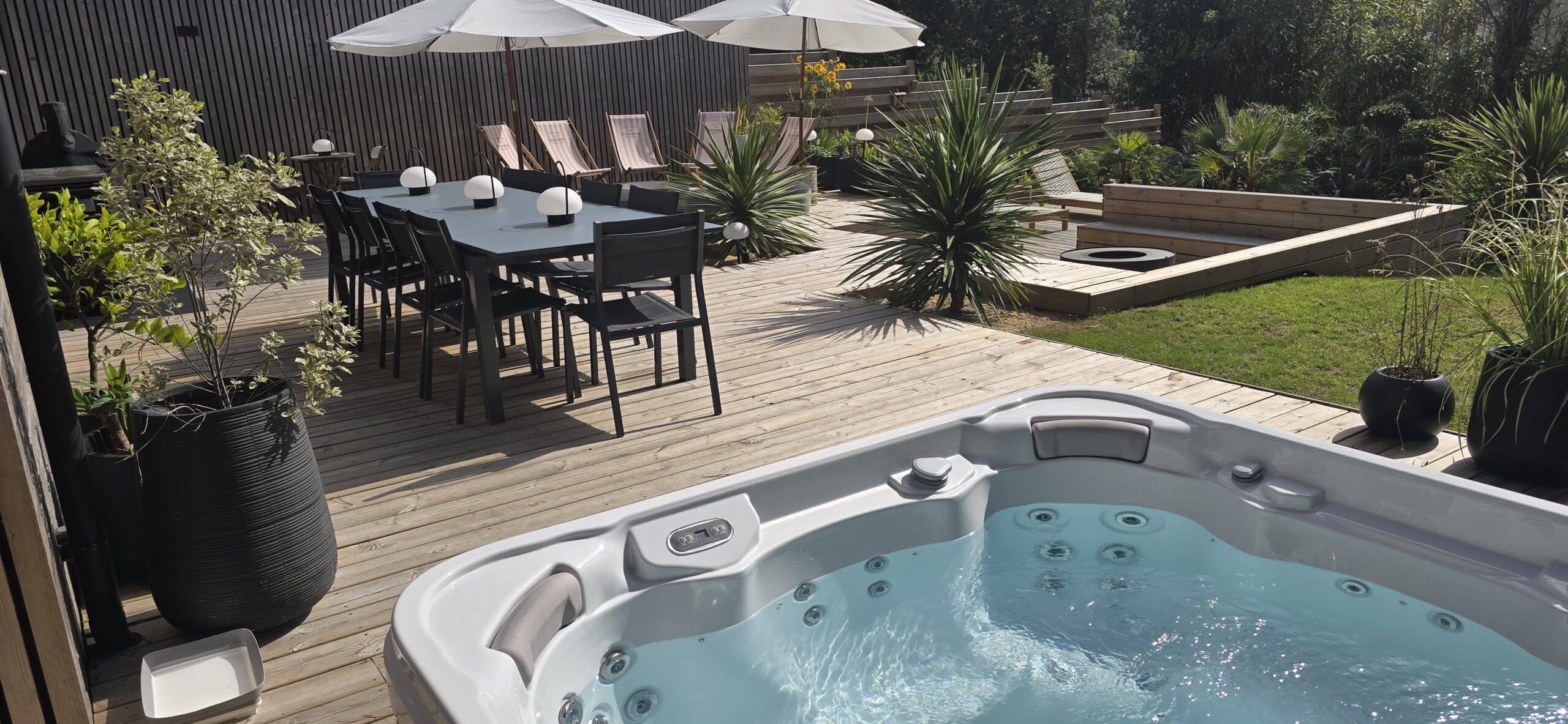 terrasse et verdure