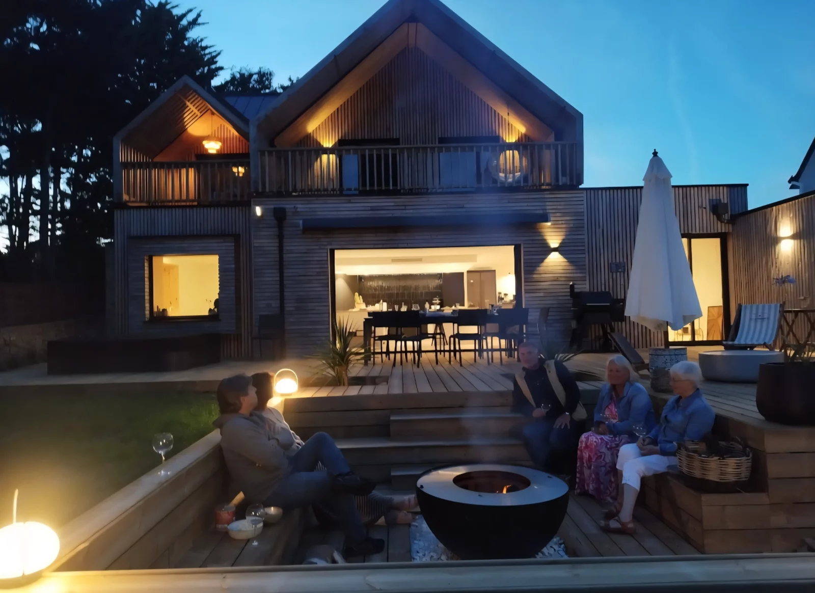 Terrasse villa Namasté apéro braséro