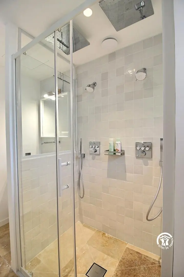 double douche zellige sable