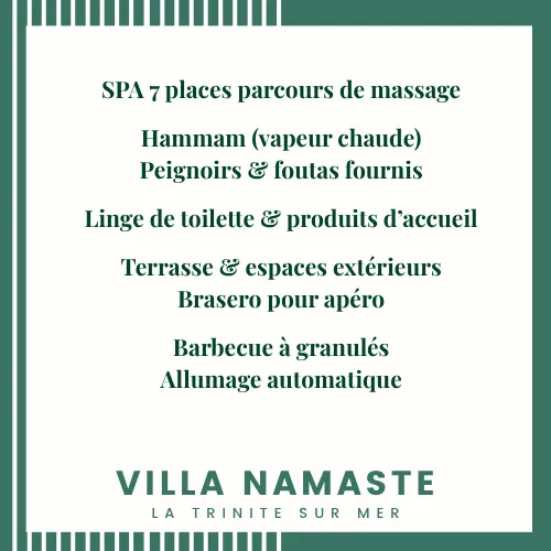 Un cadre idéal pour se détendre : spa, hammam, espaces extérieurs et équipements dédiés au confort et à la relaxation.