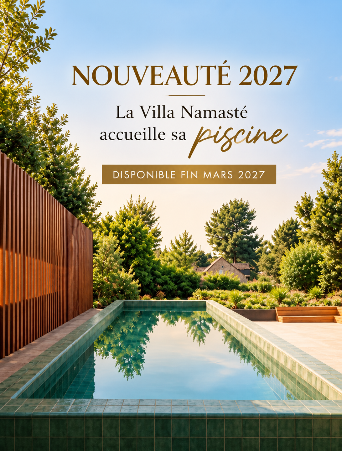 Nouveauté 2027 : une piscine à la Villa Namasté à La Trinité-sur-Mer